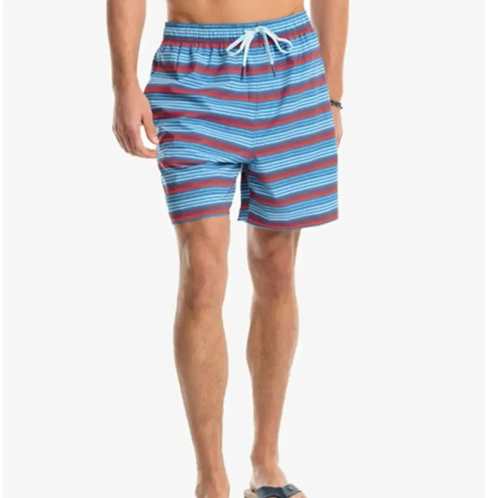 NWT Southern Tide Men's Largo Stripe Swim Trunks Size XL